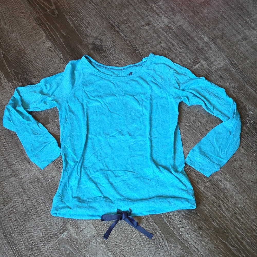 Joe Fresh Stylish Blue Long Sleeve Workout Tee